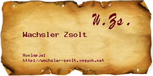 Wachsler Zsolt névjegykártya