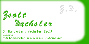 zsolt wachsler business card